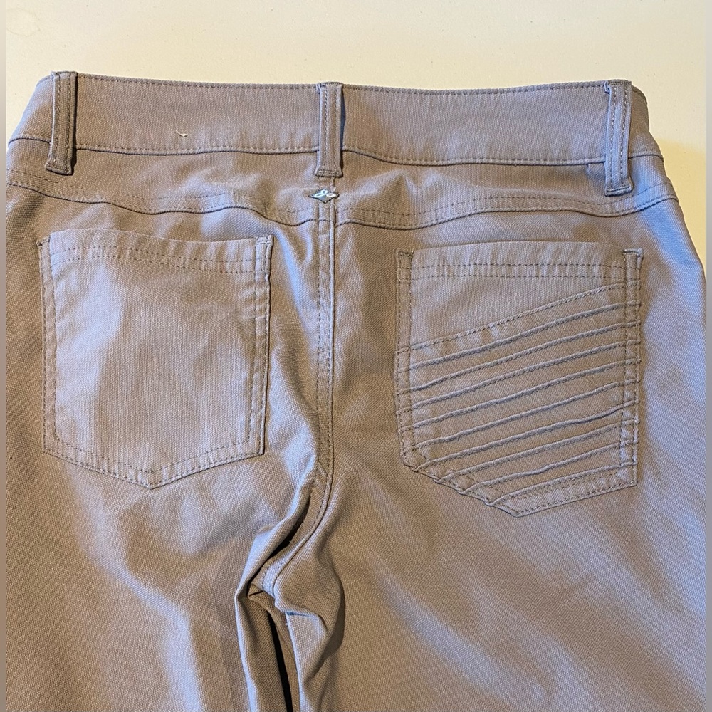 Prana Brenna Slim Moto-Panel Skinny Pants, Gray, size 8 - Picture 9 of 9